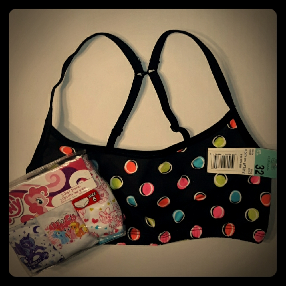 NWT Little Girls Bra/Panty bundle-My Little Pony